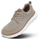 Mens Casual Slip In Loafers Boat Slip On Fashion Shoes Walking Dress Sneakers Oxfords Work Lightweight Soft Sole Khaki