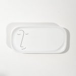Faces Of Felicity Rounded Porcelain Rectangular Platter Harvest
