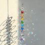 Gwahsa Suncatcher Wind Spinner Gazing Ball Spiral Tail Crystal Sun Catchers With Seven Chakra Beads Window Hanging For Indoor Home Outdoor Garden Dec