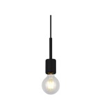 Simplistic Metal Pendant Light Black Gold Chrome - Satin Silver