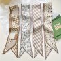 4PCS Elegant Long Scarf Hair Ties For Women Vintage Style Multi-functional Bandana Ribbon For Handbag Accessory Neck Scarf Decor