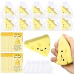 Hollowfly 20 Set Funny Cheese Stress Balls Bulk Relief Squeeze Balls Inspirational Stress Reliever Employee Appreciation Gifts F