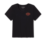 Women’s Bling Thorns & Talons V-neck – Harley Black