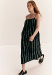 Tie-detail Throw-on Dress - Black