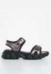 Tomtom Metallic Sporty Chunky Sandal - Black