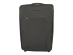 Smte-quality Trolley 1 Piece Fabric Travel Luggage Spinner Suitcase Set Grey 55 Cm With Keychain