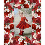 Wingback Panel Girl W Red Dress
