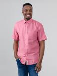 Linen Shirt Short Sleeve - Salmon - XXL Salmon