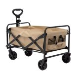Foldable Camping Wagon foldable Trolley - Beige