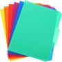 6PCS Multicolor Plastic File Folders Pp Document Storage Organizers