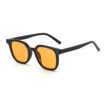 Retro Orange Sunglasses With Black Frames Uv Protective PC Lenses