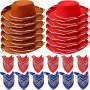 Set Cowboy Hat With Cowboy Bandana Western Cowboy Cowgirl Theme Party Accessories Cool Stuff