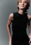 Twist-detail Vest Top - Black