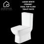 Lagos White Ceramic Dual Top Flush Toilet Suite