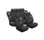 STINGRAY Blossom 11PC Black Seat Cover Set W/ Embroidered Pink