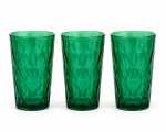 3 Piece Glass Tumbler Set - Green