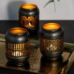 Metal Tea Light Candle Holder - Zinc gold Linear