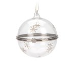 Xmas Ball 8CM With Opening Gold Snowflake