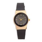 Black Round Silicone Watch