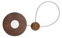 Curtain Tie Back Magnetic Walnut Disc