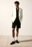 Regular Fit Linen-blend Shorts - Black
