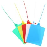 Hemobllo 100PCS Plastic Shipping Tags With Cable Ties Labeling Tags For Logistics And Luggage 80X100MM Sturdy Pp Shipping Labels