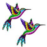 Pink Outdoor Metal Wall Decor - 3D Metal Bird Wall Decor
