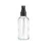 Essentially Natural Clear Glass Generic Bottle With Atomiser Spray - Black