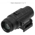 3X Magnifier With Flip-to-side W e Adjustable Qd Mount- SCP-MF3WEQS