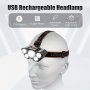 USB Rechargeable LED Headlamp 5 Lamp Beads 4 Modes Built-in Rechargeable Lithium Battery Lightweight Design Headlight Elastic Headband Suitable For Emergency Repair Fishing Camping