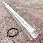 Unicoshape Patio Heater Replacement Parts - 49.5 Tall 4 Diameter - Quartz Glass Tube - Compatible With Four-sided Pyramid Flame
