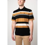 Polo Mens Stripe Golfer In Black - Black 2XL