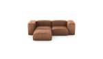 Three Module Chaise Sofa - Leather - Brown - 230CM X 199CM