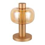 Chicago Metal And Glass Table Lamp Black Gold - Black