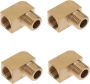 Brass Elbow Connector 4PCS Set Garden Hose Elbow Tubing Connectors Durable
