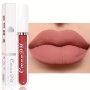 Velvet Chocolate Single Matte Liquid Lipstick Women's Lip Color Set 18 Colors Original Matte Long-lasting Power 24 Dark Red Original 24-HOUR Lipstick Long-lasting Waterproof For Music Festival