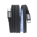 Peachz Usb-c To Usb-c Magnetic CABLE-240W Fast Charging Nylon BRAIDED-1.5M