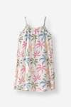 GIRLS Strappy Trapeze Dress - 10 Sand