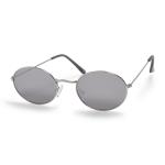 Silver Round Smoke Sunglasses