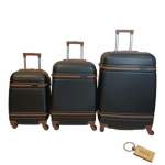 Smte 3 Piece Premium Bullet Luggage Collection Light Brown With Keychain