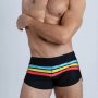 Black With Neon Stripes Swimming Trunks