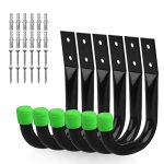 Swanlake Heavy Duty Garage Storage Utility Hooks Utility Hooks For Garage Wall Color Black 6PCS