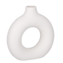 High Quality Modern Minimalist Hollow Donut-shaped Vase - White