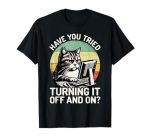 Tech Support Humor I Cat Tech Engineer I Computer It Guy T-Shirt