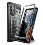 Samsung Galaxy S22 Ultra Full Body Rugged Protective Case Gray Camo