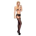 Obsessive - S307 Garter Stockings Black Xl xxl