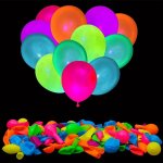 Neon Glow Balloons 100 500PCS Reusable Glow In The Dark Fluorescent Balloon Colorful Neon Glow Party Balloon Birthday Party Deco