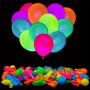 Neon Glow Balloons 100/500PCS Reusable Glow In The Dark Fluorescent Balloon Colorful Neon Glow Party Balloon Birthday Party Decor Halloween Christmas Gift