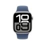 Apple Watch Series 10 42MM Silver Aluminium Case With Denim Sport Band Gps + Cellular