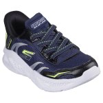 Skechers Boys Meteor Lights Sneaker In Navy - Navy 13 5
